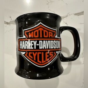 Harley Davidson, large coffee mug, orange black licensed gift